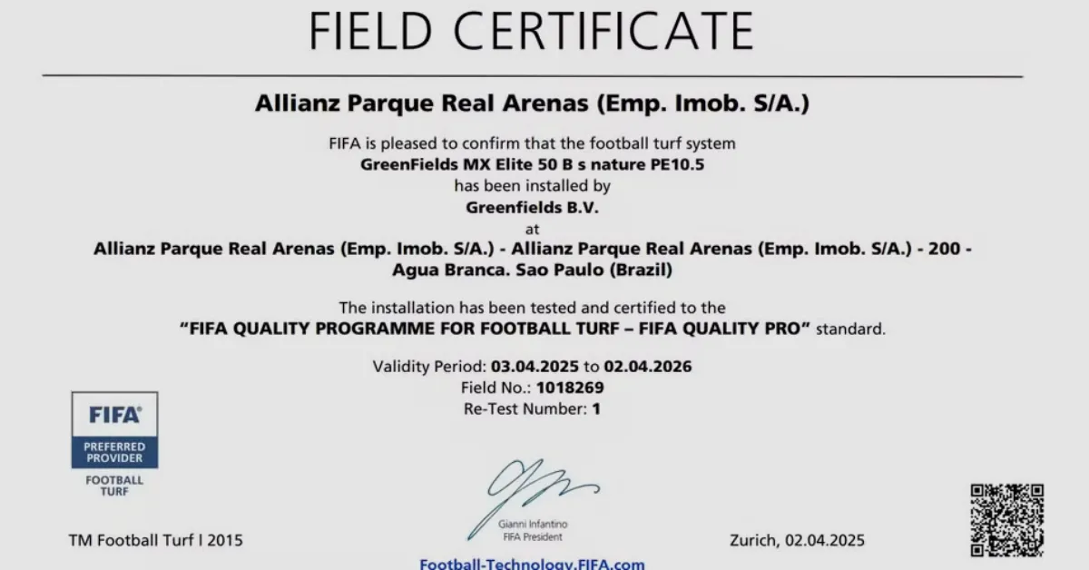Allianz Parque: Gramado Aprovado pela FIFA para Jogos Internacionais